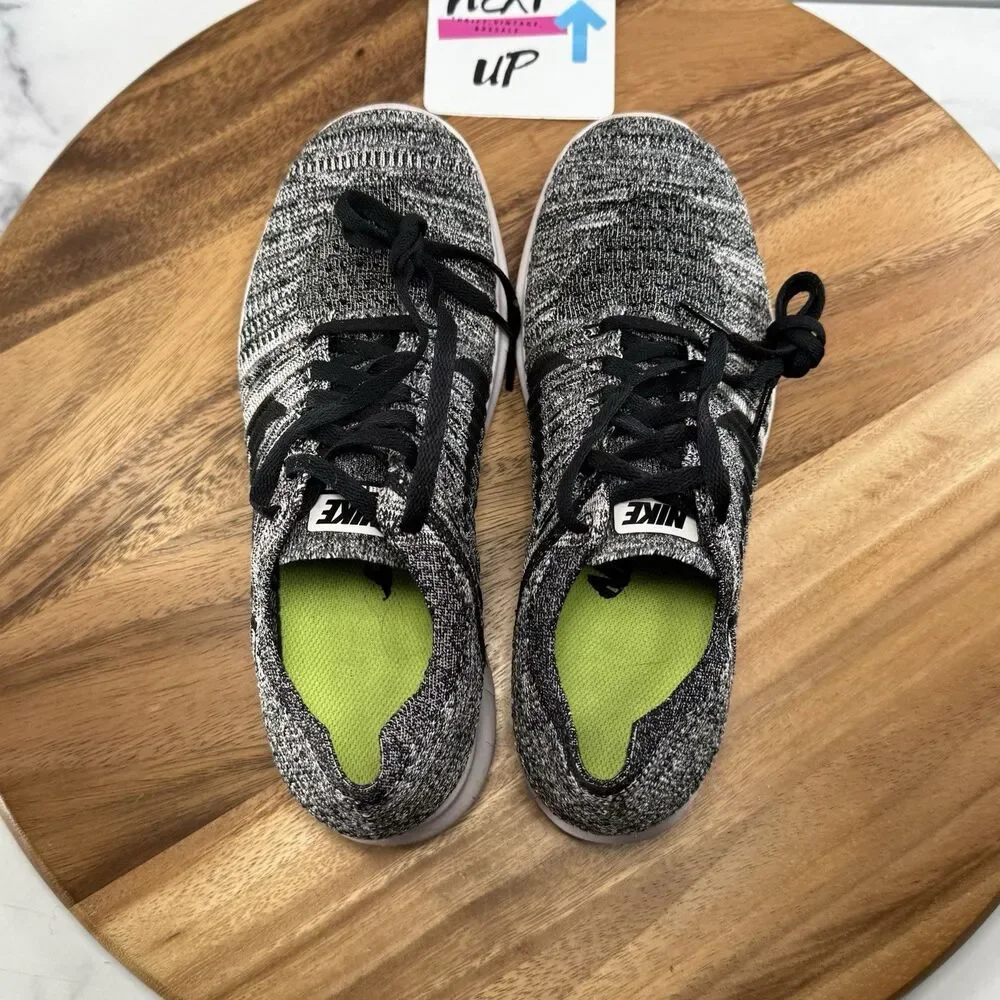 Youth 6 fits Women’s 7.5-Nike Free RN Flyknit Oreo Minimalist Running Shoes